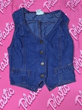 EUC Vintage Maverick 1970s Moody Goose Waistcoat Denim Blue Jean Vest Jacket